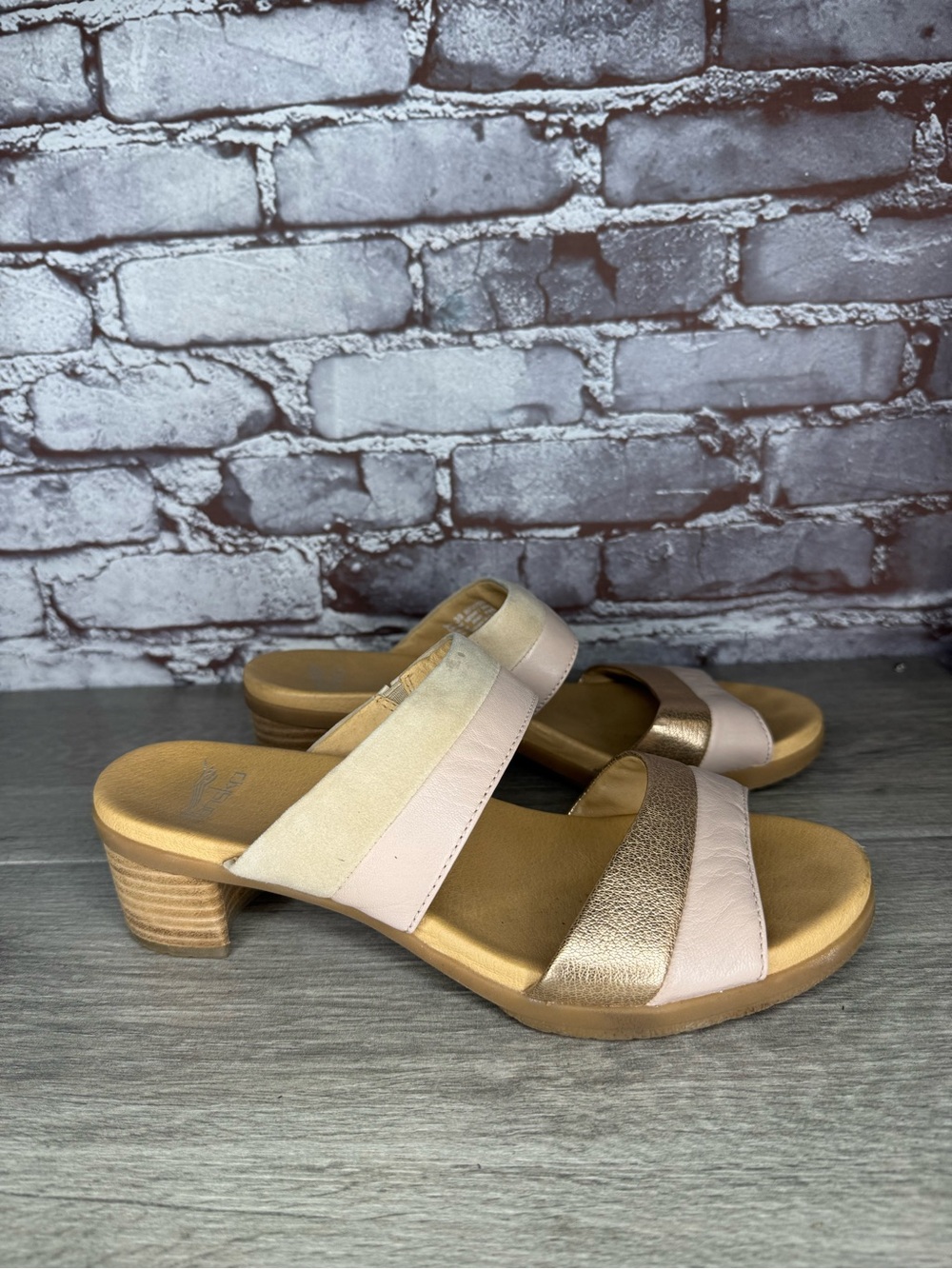 Dansko 5013-170300 Theresa Multi Leather Blush Casual Heel Women Sz 39EU/8.5M US